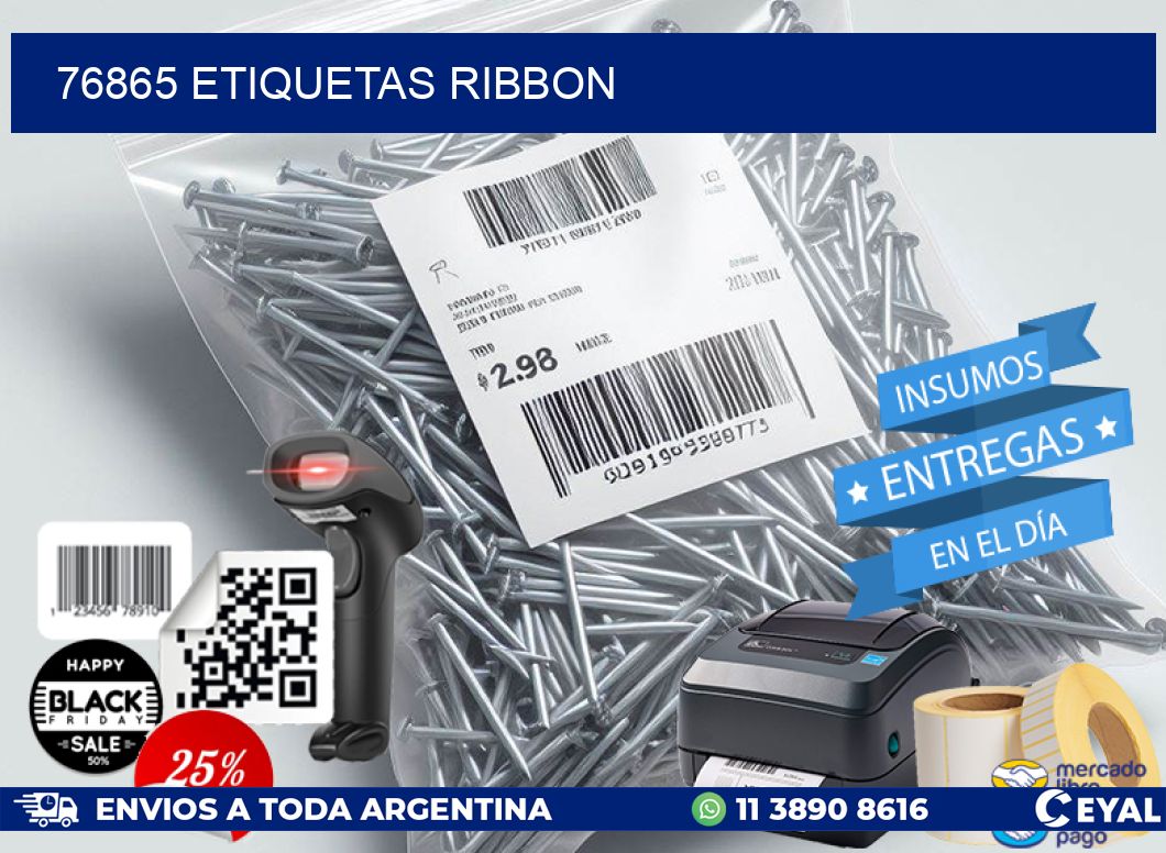 76865 ETIQUETAS RIBBON