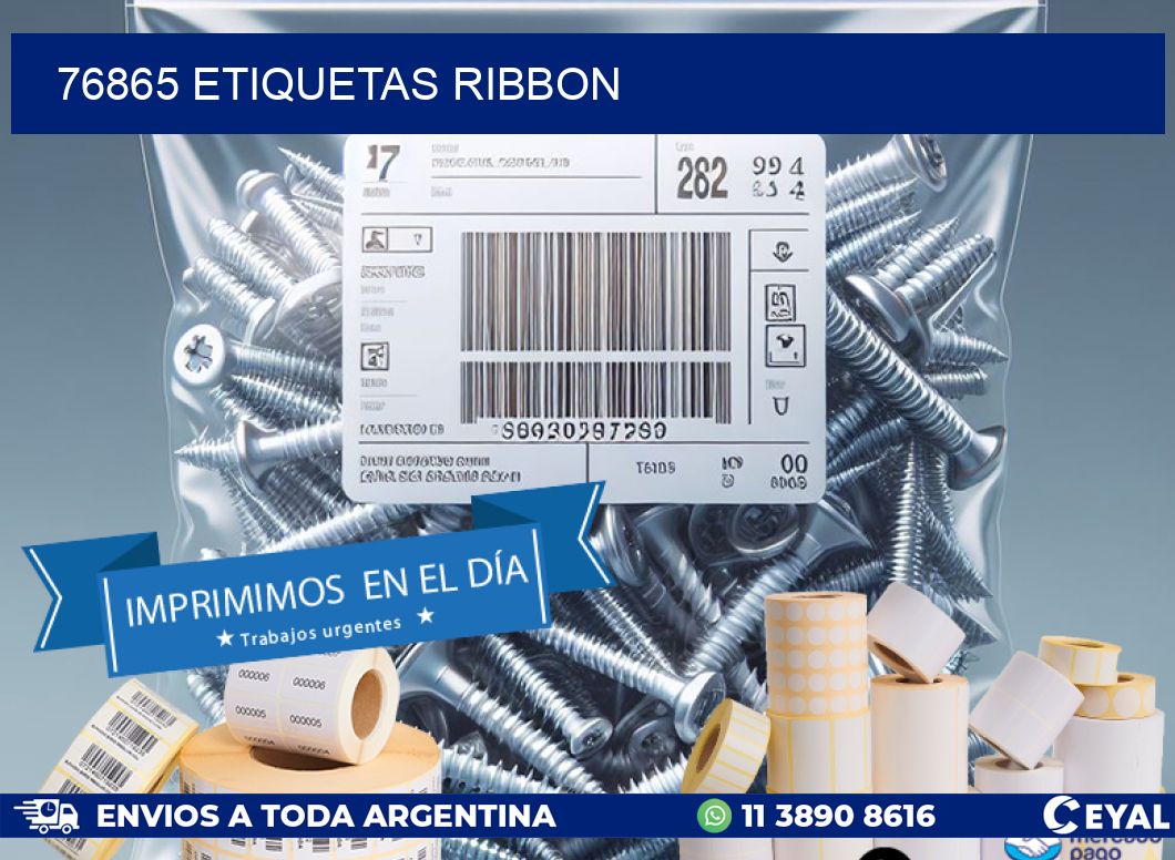 76865 ETIQUETAS RIBBON