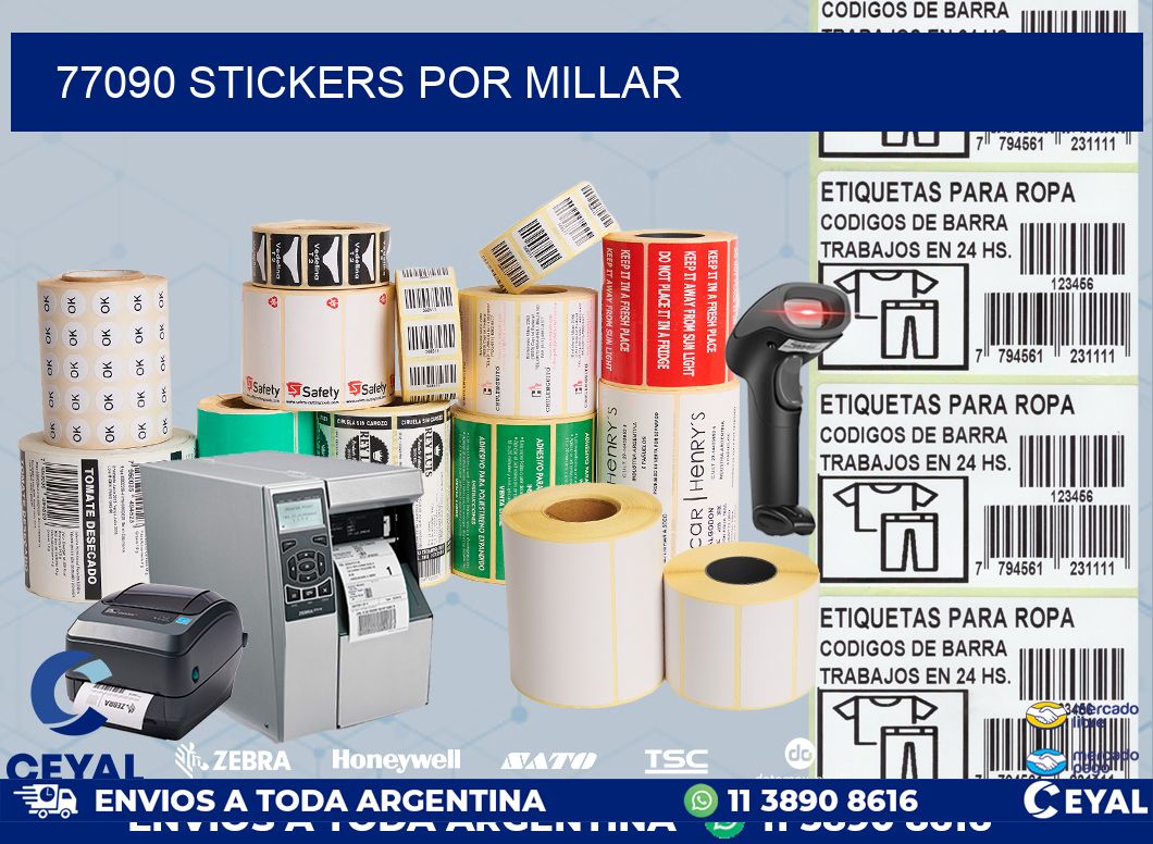 77090 STICKERS POR MILLAR