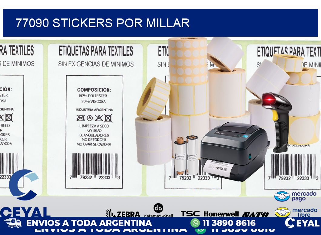 77090 STICKERS POR MILLAR
