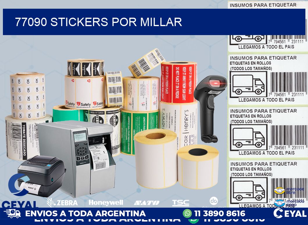 77090 STICKERS POR MILLAR