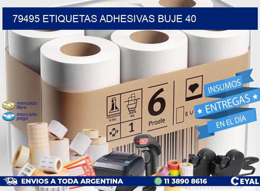 79495 ETIQUETAS ADHESIVAS BUJE 40