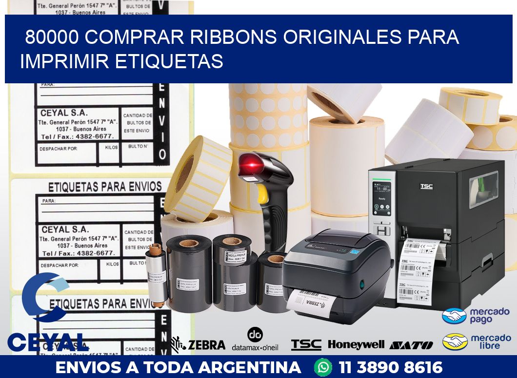80000 COMPRAR RIBBONS ORIGINALES PARA IMPRIMIR ETIQUETAS
