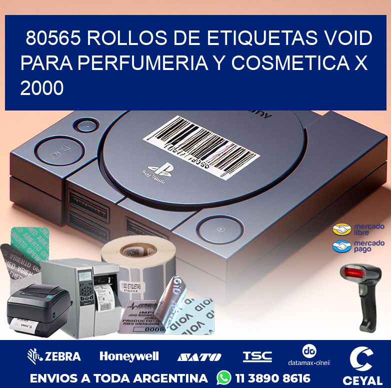 80565 ROLLOS DE ETIQUETAS VOID PARA PERFUMERIA Y COSMETICA X 2000