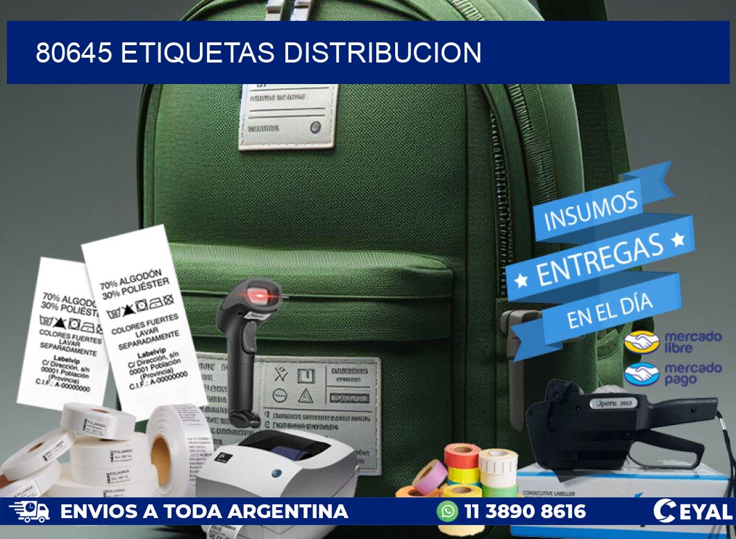 80645 etiquetas distribucion