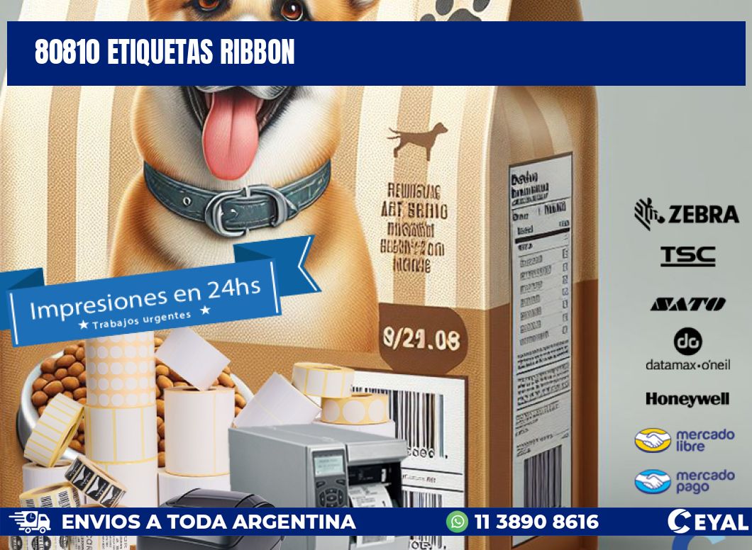 80810 ETIQUETAS RIBBON