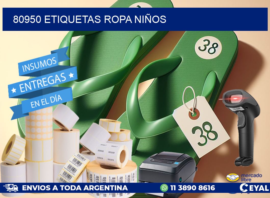 80950 ETIQUETAS ROPA NIÑOS