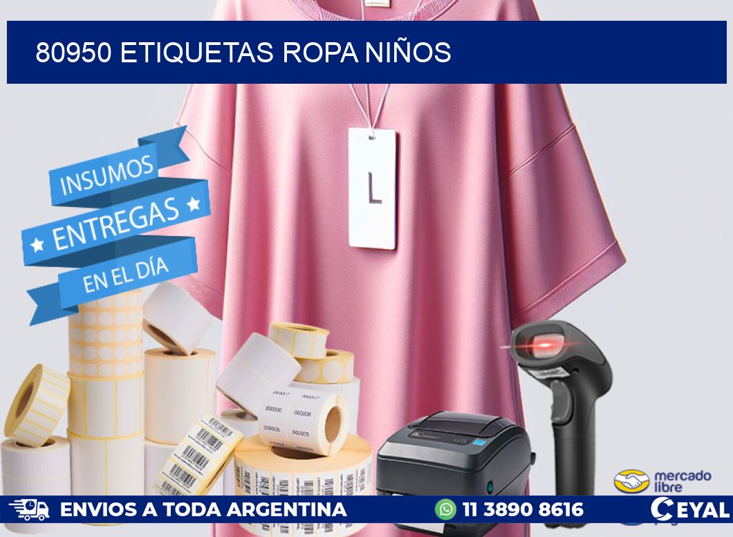 80950 ETIQUETAS ROPA NIÑOS