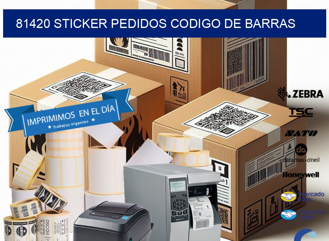 81420 STICKER PEDIDOS CODIGO DE BARRAS