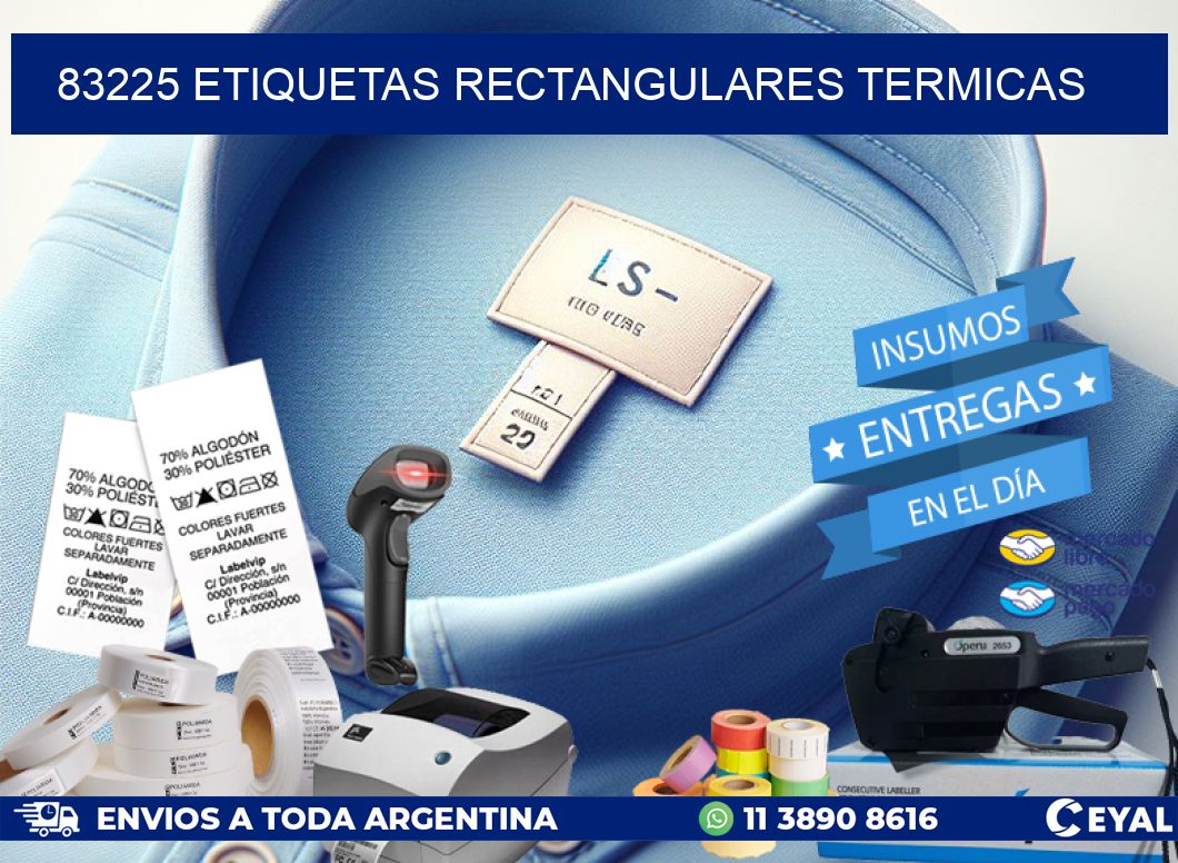 83225 etiquetas rectangulares termicas
