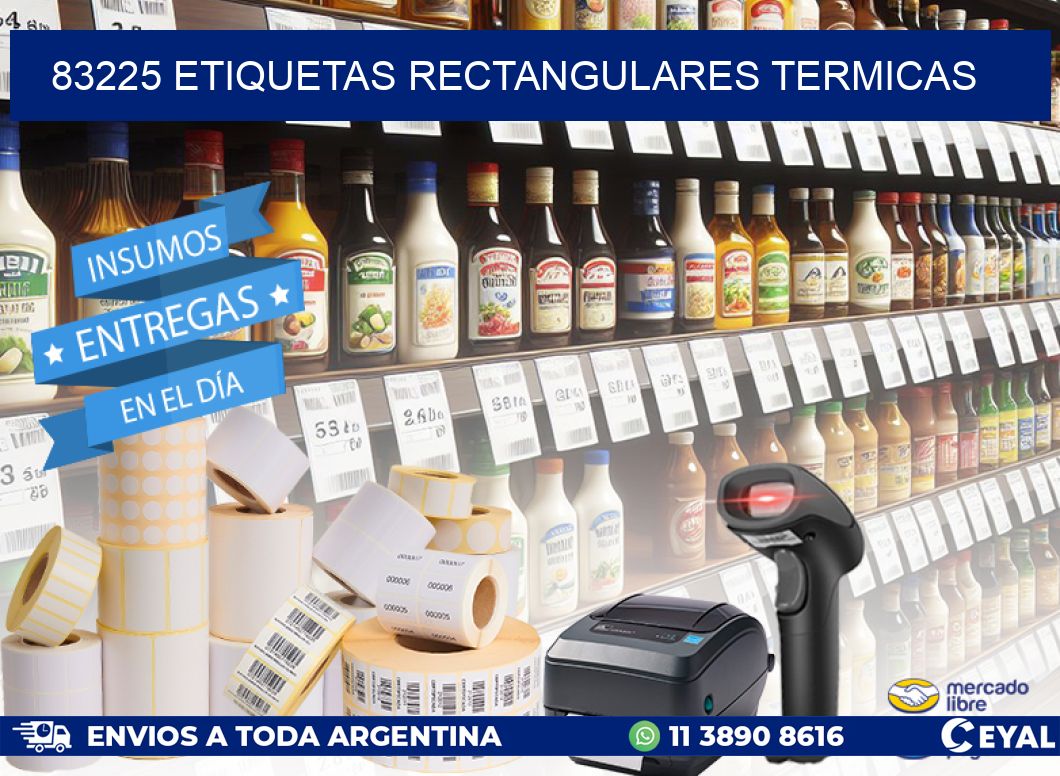 83225 etiquetas rectangulares termicas