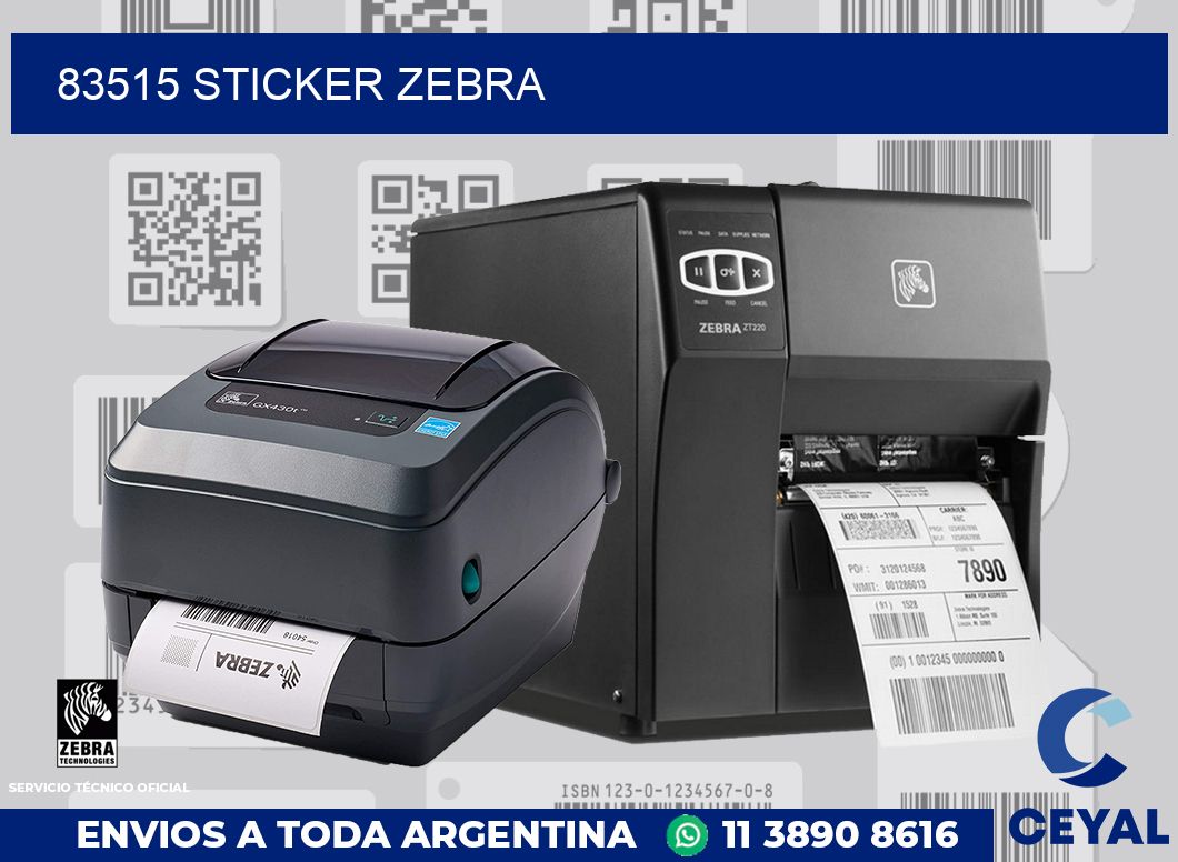 83515 sticker zebra