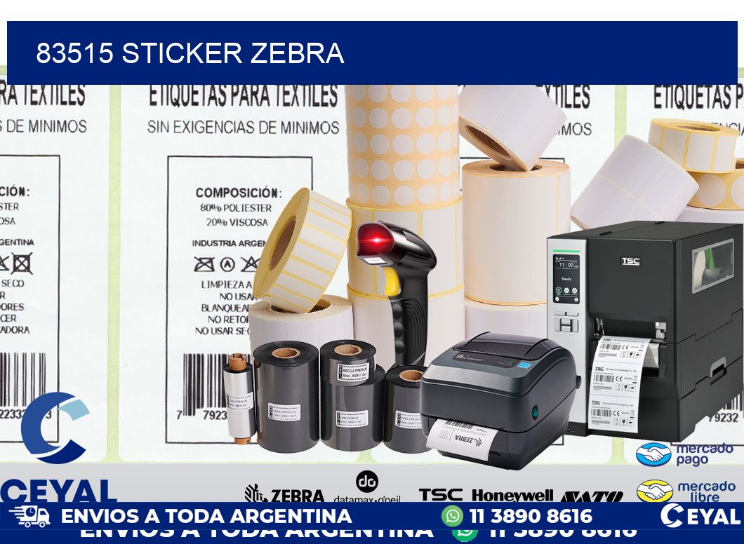 83515 sticker zebra