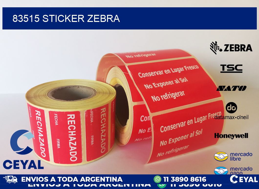 83515 sticker zebra