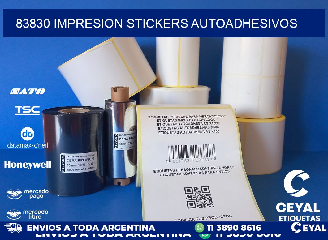 83830 Impresion stickers autoadhesivos