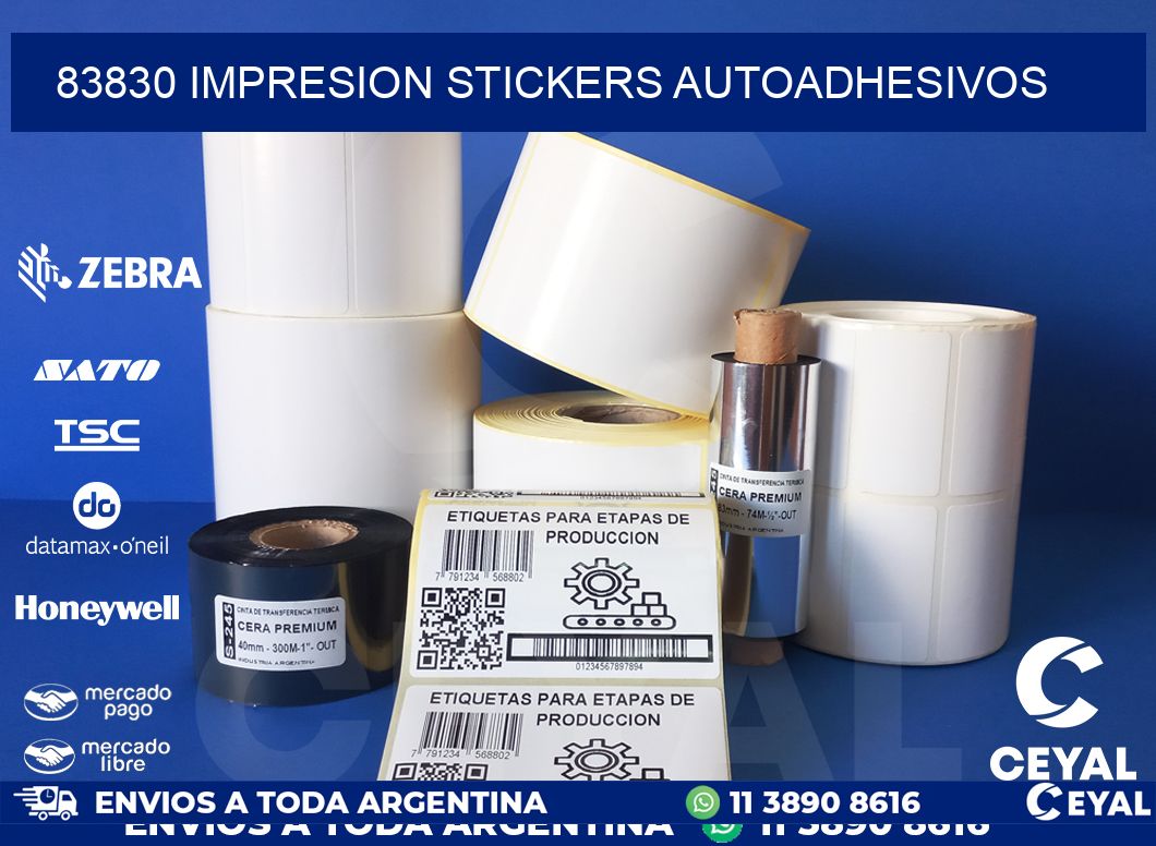83830 Impresion stickers autoadhesivos