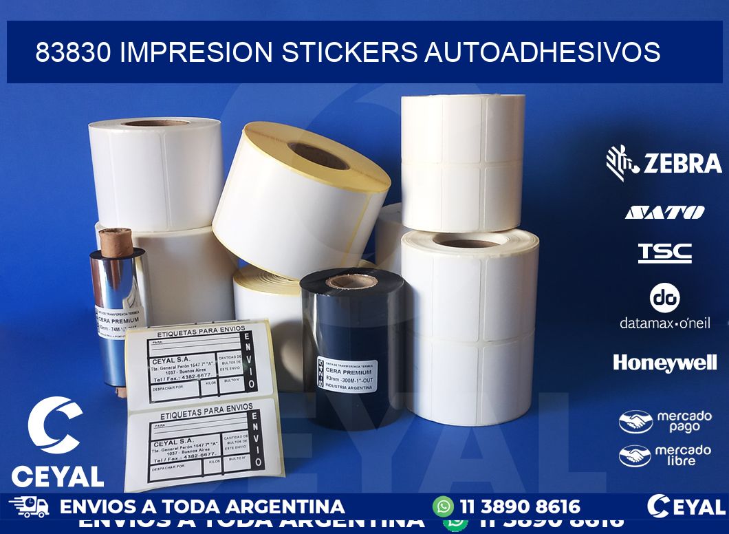 83830 Impresion stickers autoadhesivos