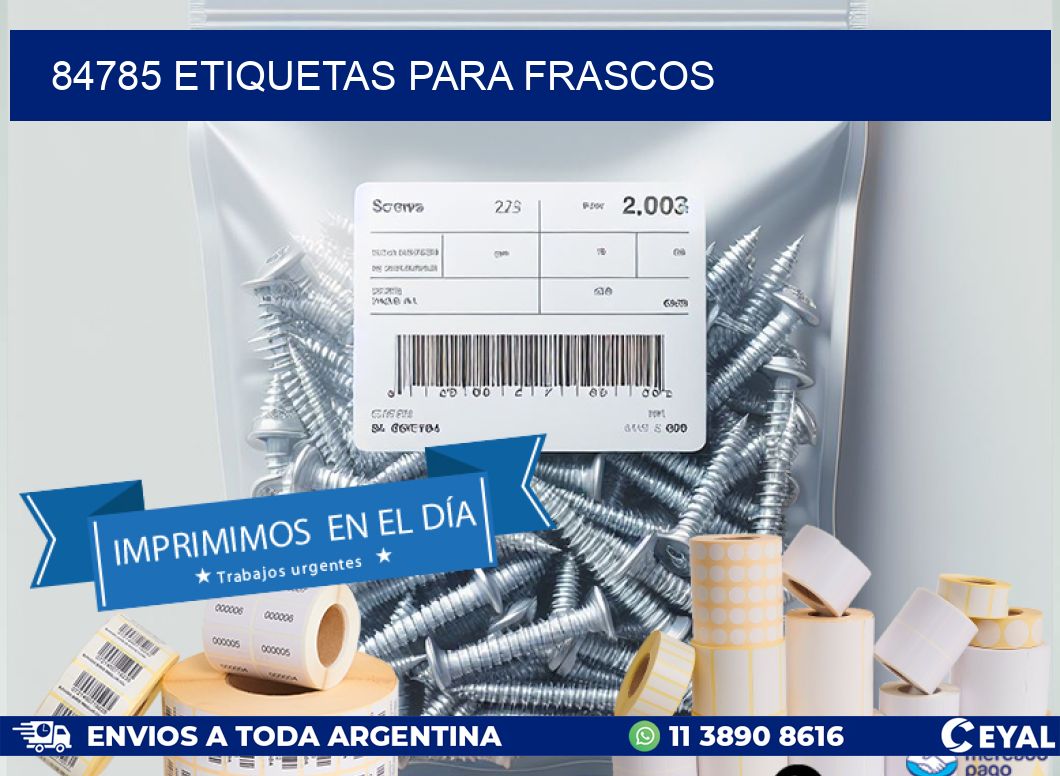 84785 etiquetas para frascos