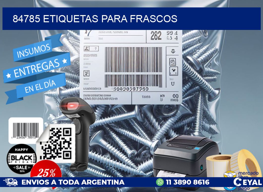 84785 etiquetas para frascos