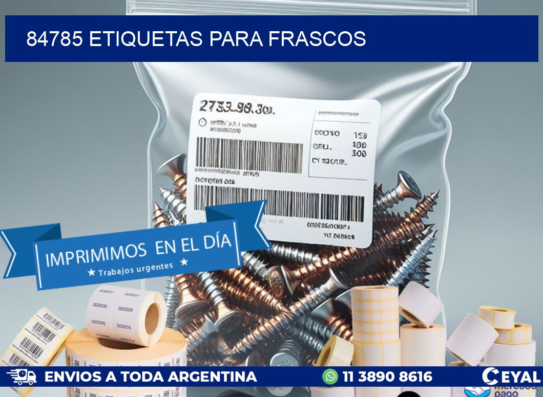 84785 etiquetas para frascos