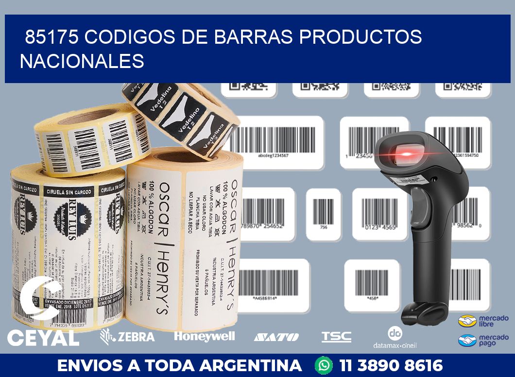 85175 codigos de barras productos nacionales