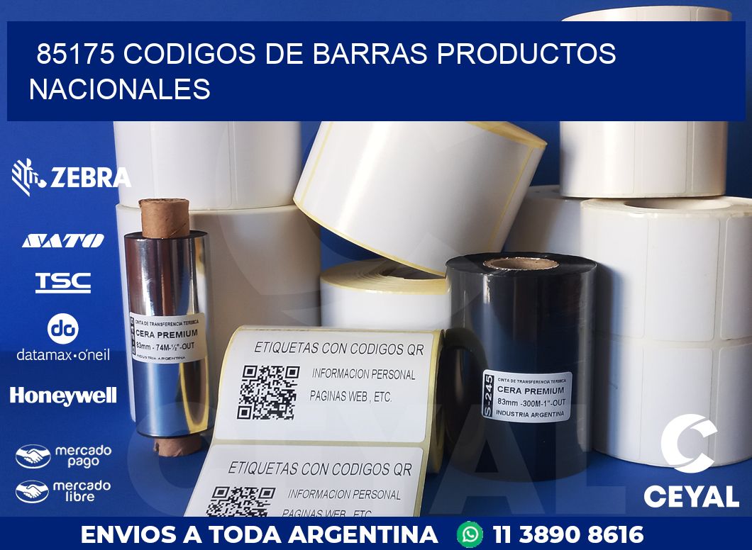 85175 codigos de barras productos nacionales