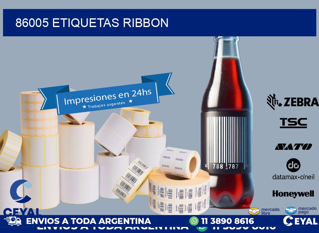 86005 ETIQUETAS RIBBON
