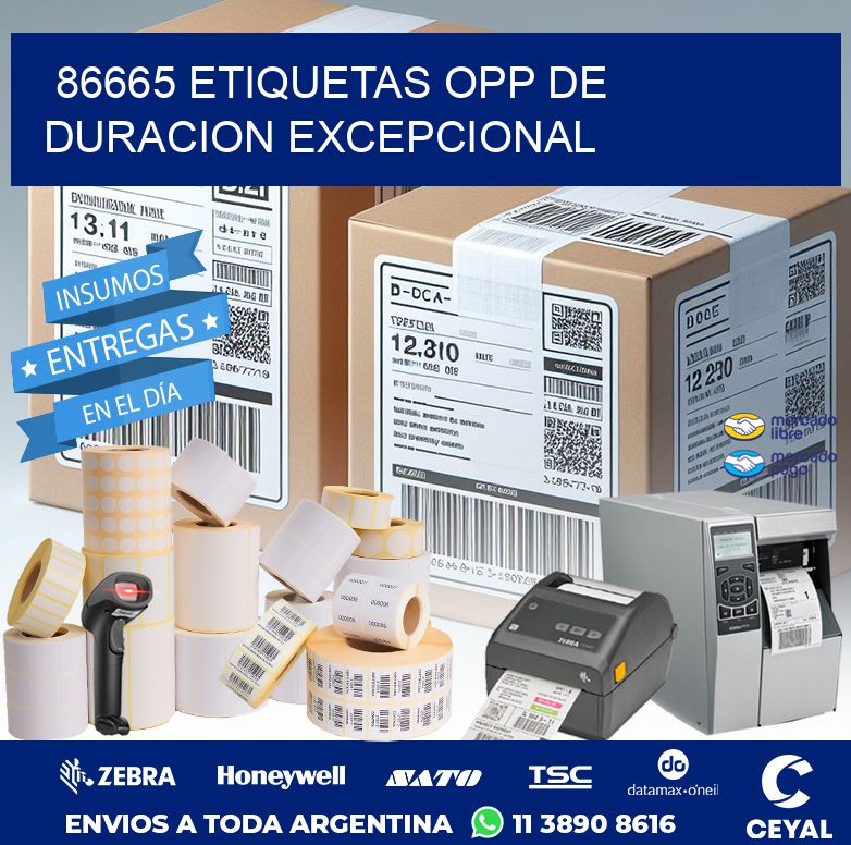 86665 ETIQUETAS OPP DE DURACION EXCEPCIONAL