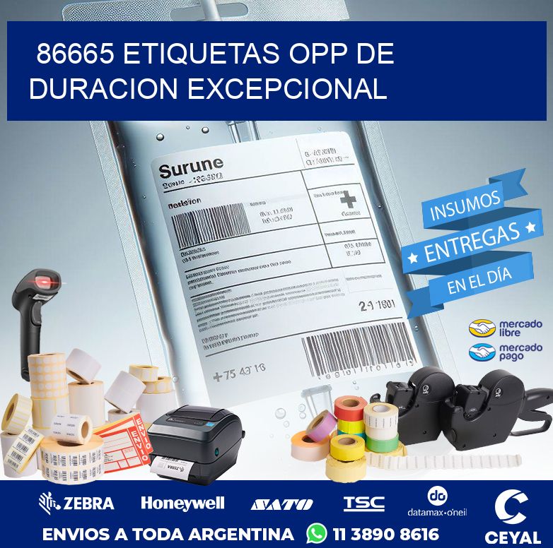 86665 ETIQUETAS OPP DE DURACION EXCEPCIONAL
