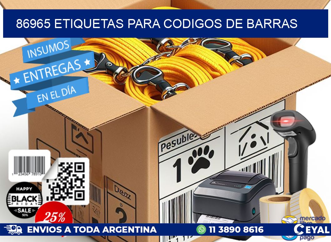86965 ETIQUETAS PARA CODIGOS DE BARRAS