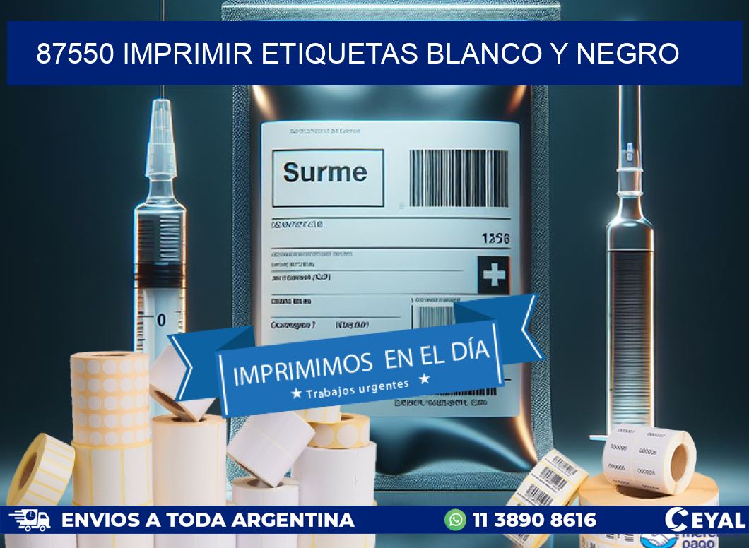87550 imprimir etiquetas blanco y negro