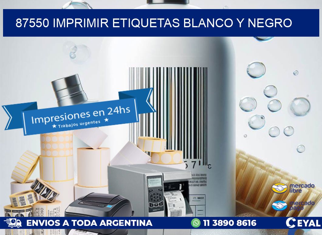 87550 imprimir etiquetas blanco y negro