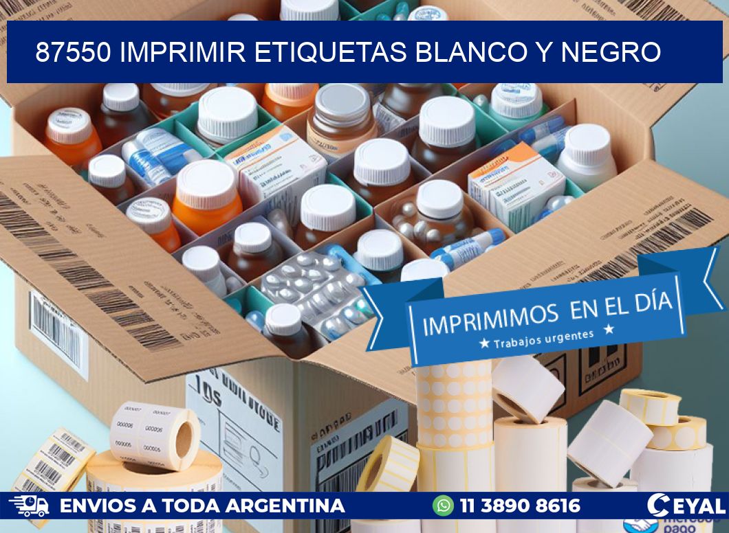 87550 imprimir etiquetas blanco y negro