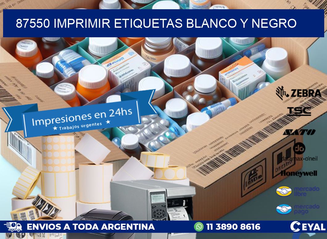 87550 imprimir etiquetas blanco y negro