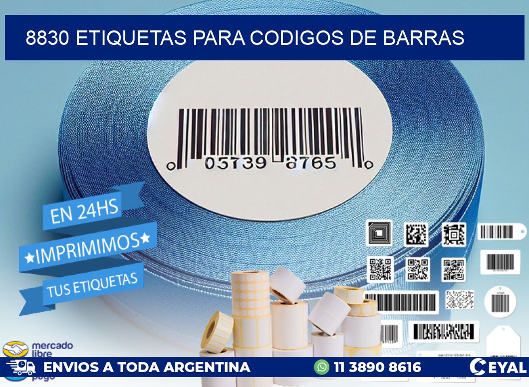 8830 ETIQUETAS PARA CODIGOS DE BARRAS