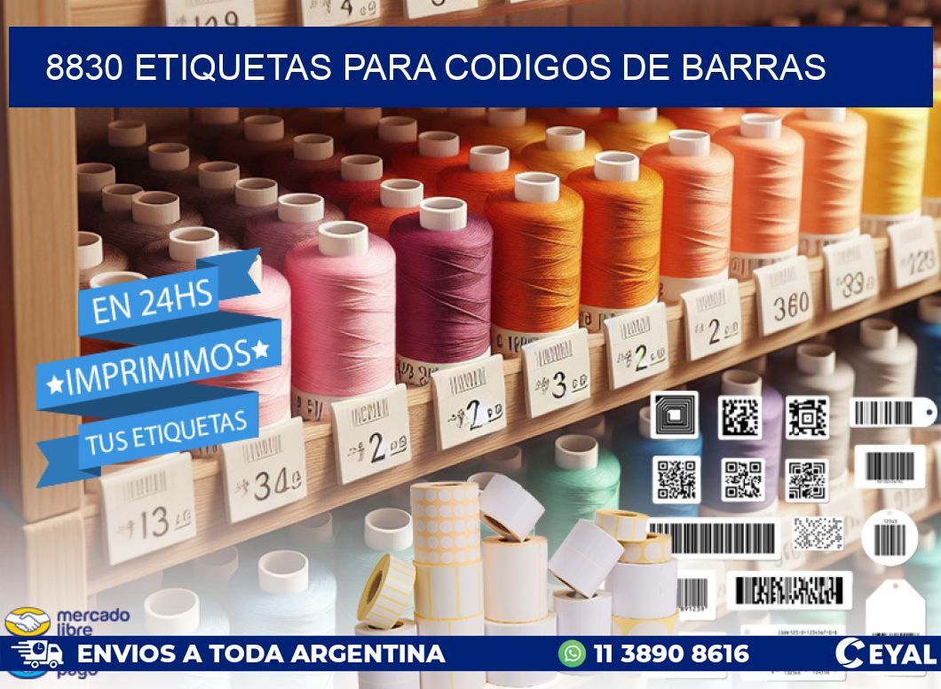 8830 ETIQUETAS PARA CODIGOS DE BARRAS