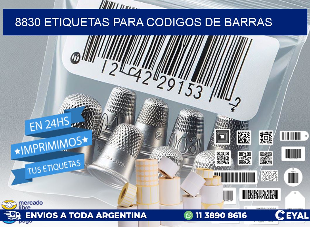 8830 ETIQUETAS PARA CODIGOS DE BARRAS