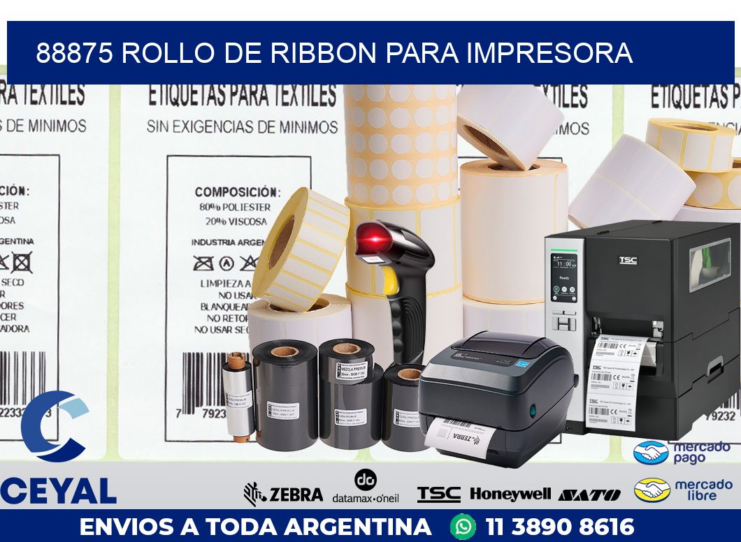 88875 ROLLO DE RIBBON PARA IMPRESORA