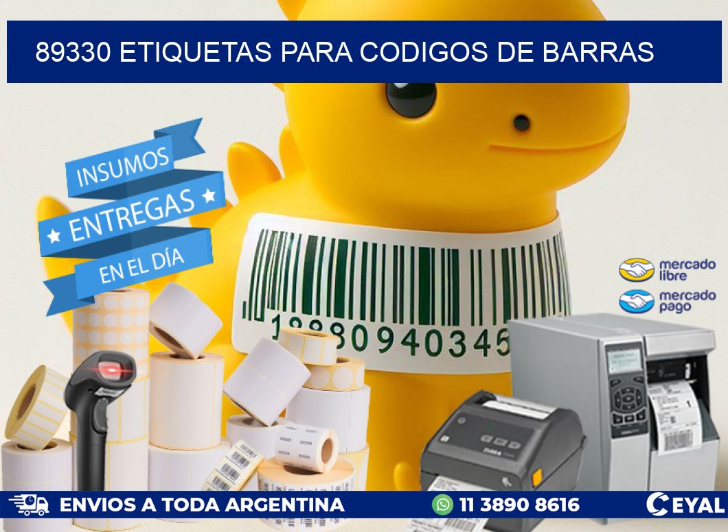 89330 ETIQUETAS PARA CODIGOS DE BARRAS
