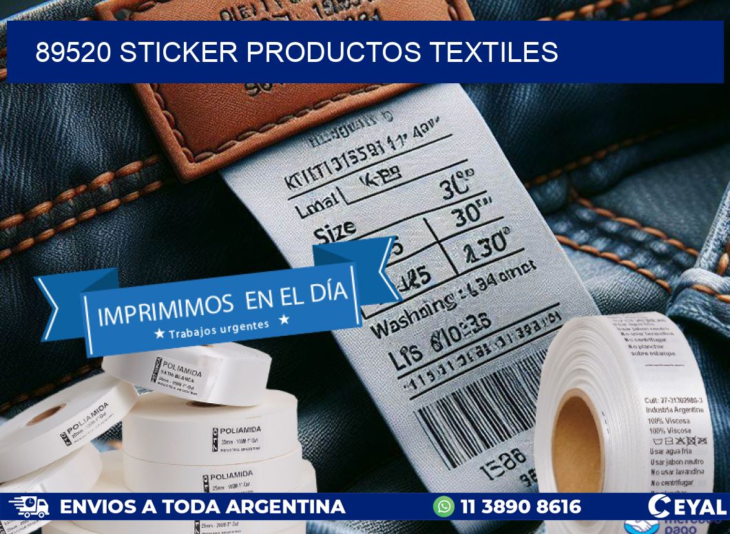 89520 STICKER PRODUCTOS TEXTILES