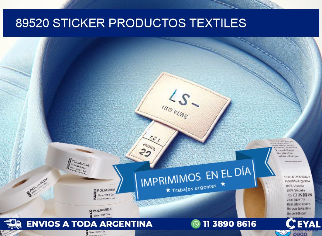 89520 STICKER PRODUCTOS TEXTILES