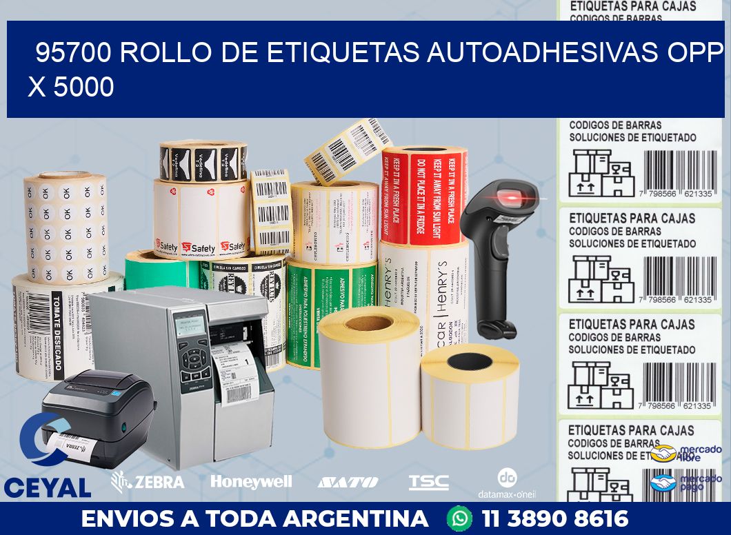 95700 ROLLO DE ETIQUETAS AUTOADHESIVAS OPP X 5000