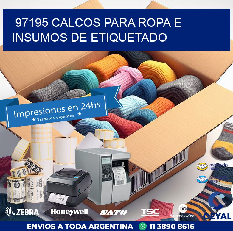 97195 CALCOS PARA ROPA E INSUMOS DE ETIQUETADO