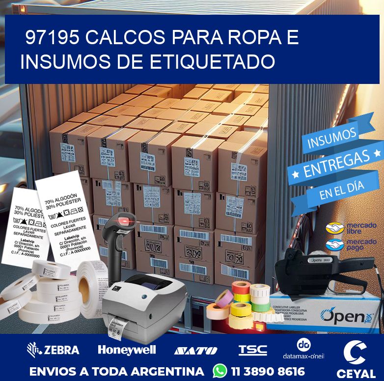 97195 CALCOS PARA ROPA E INSUMOS DE ETIQUETADO