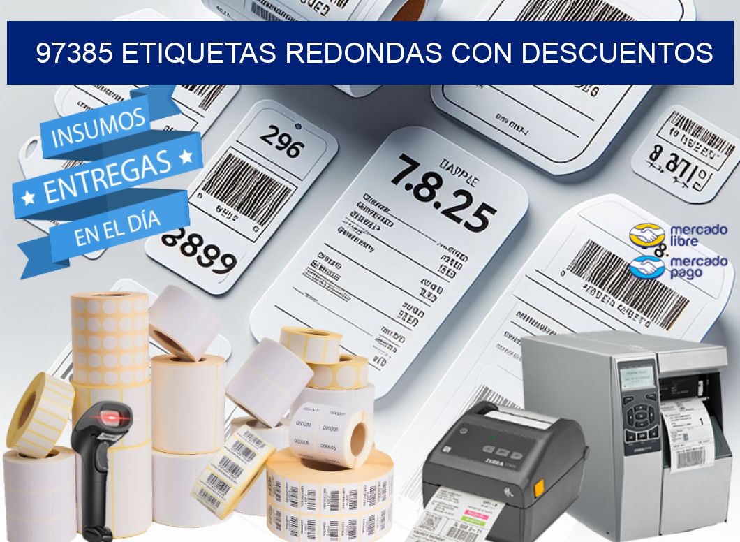 97385 ETIQUETAS REDONDAS CON DESCUENTOS