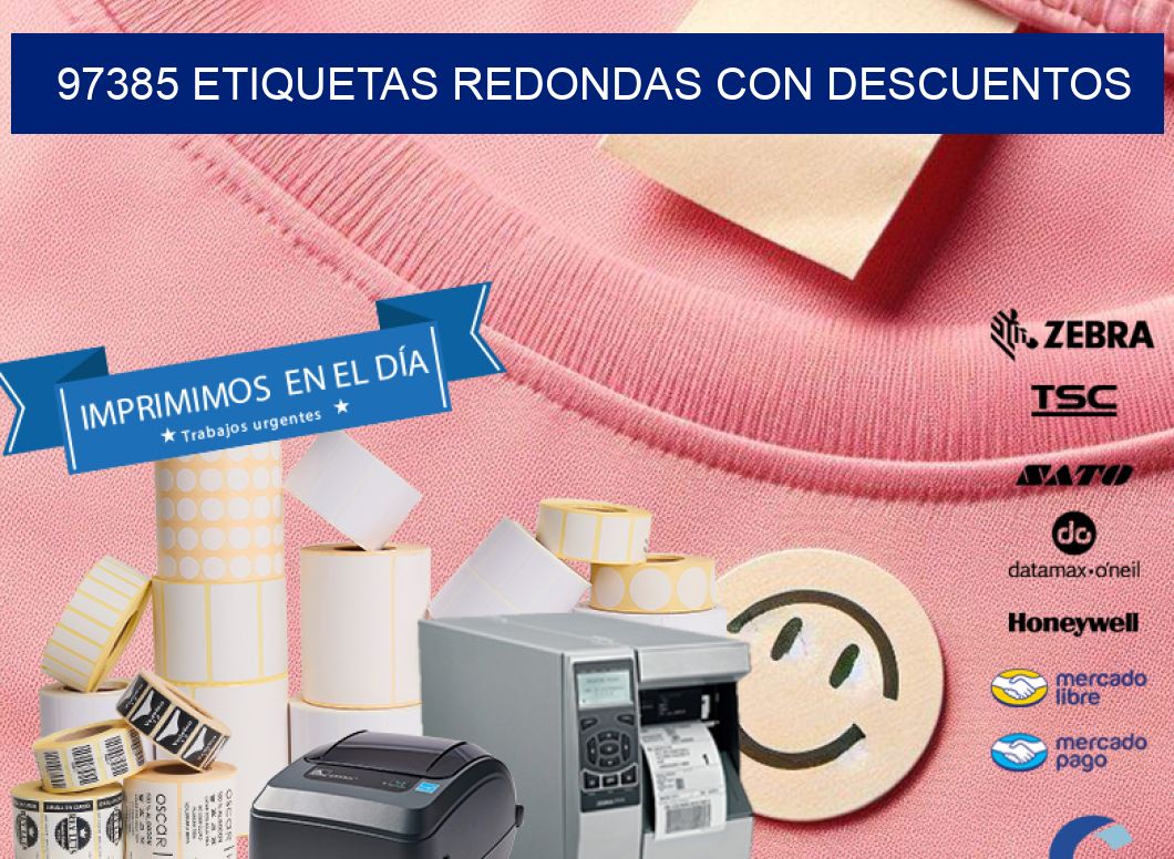97385 ETIQUETAS REDONDAS CON DESCUENTOS