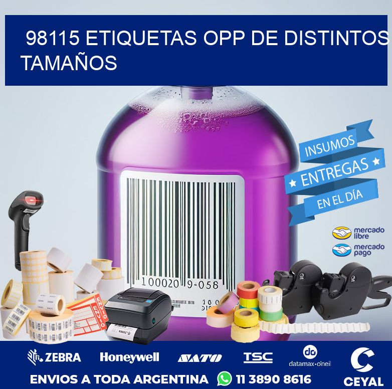 98115 ETIQUETAS OPP DE DISTINTOS TAMAÑOS