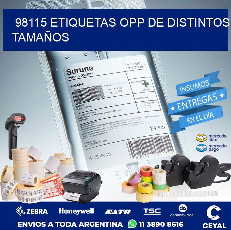 98115 ETIQUETAS OPP DE DISTINTOS TAMAÑOS