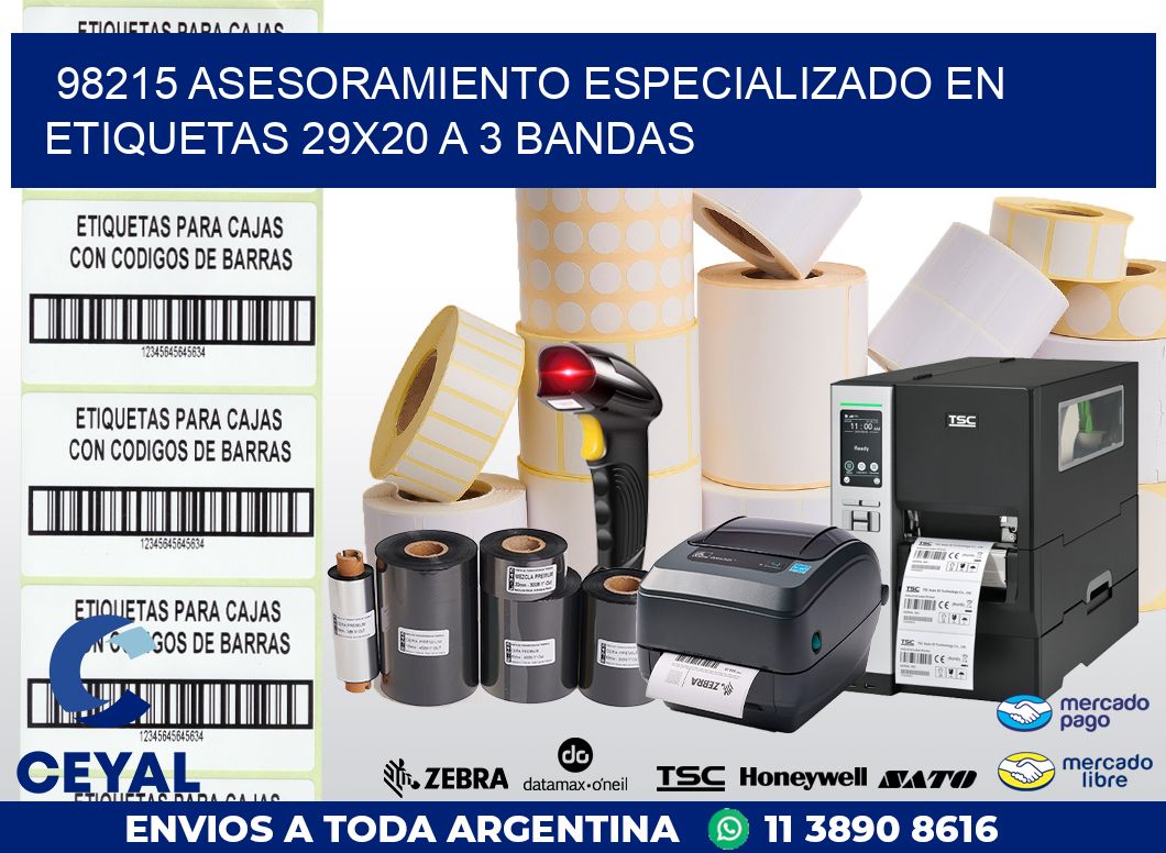 98215 ASESORAMIENTO ESPECIALIZADO EN ETIQUETAS 29X20 A 3 BANDAS