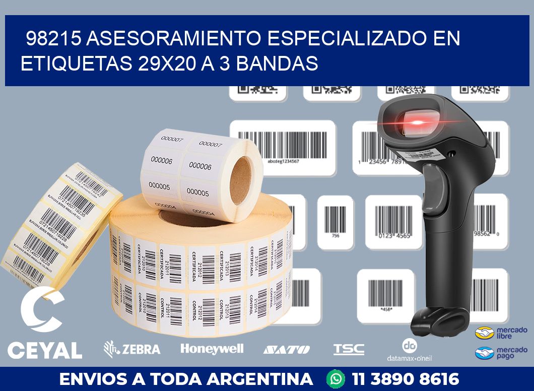 98215 ASESORAMIENTO ESPECIALIZADO EN ETIQUETAS 29X20 A 3 BANDAS